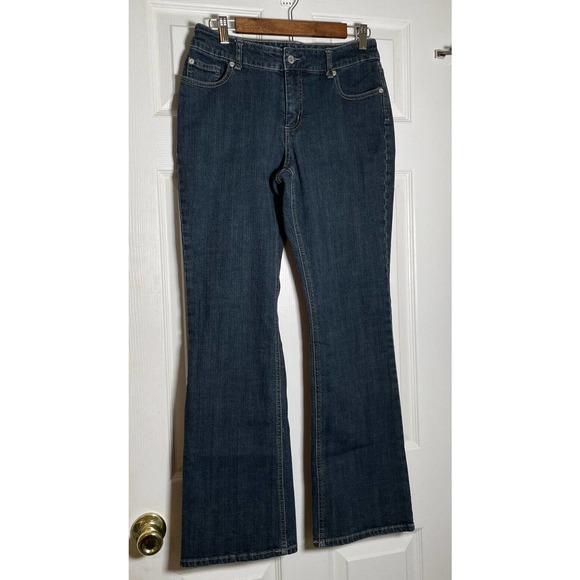 Chicos Platinum Charm MR Blue Denim Jeans Bootcut Size 1 Regular Woman’s - Picture 5 of 8